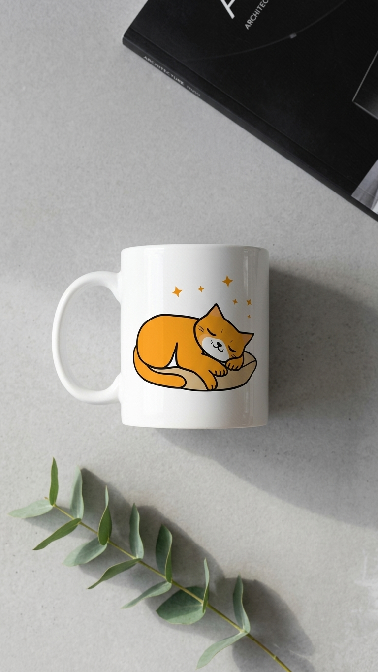 Lazy Cat Ceramic Mug