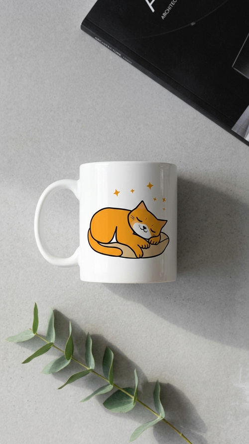 Lazy Cat Ceramic Mug
