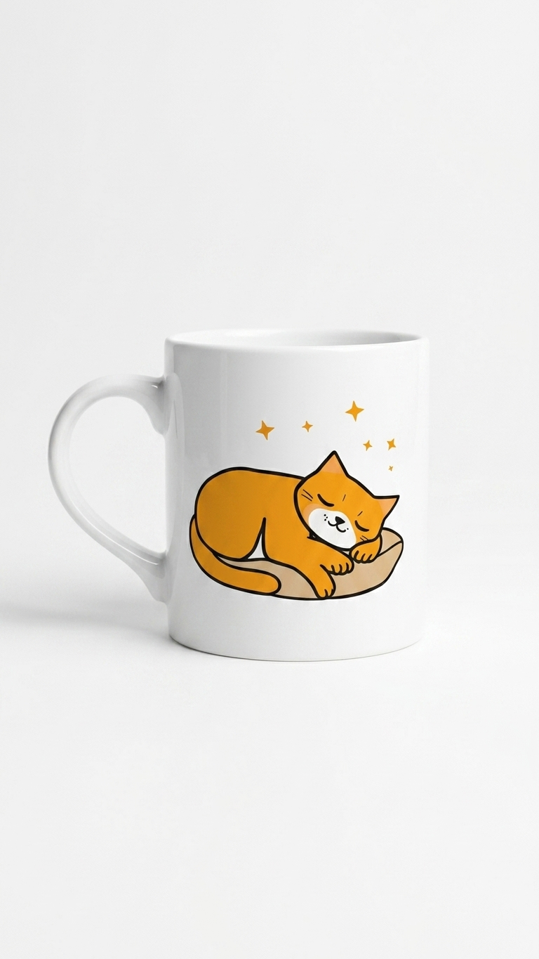 Lazy Cat Ceramic Mug