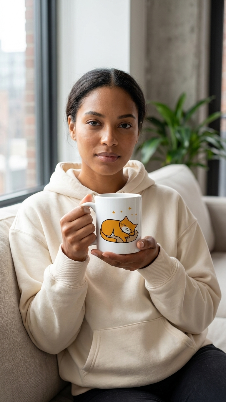 Lazy Cat Ceramic Mug