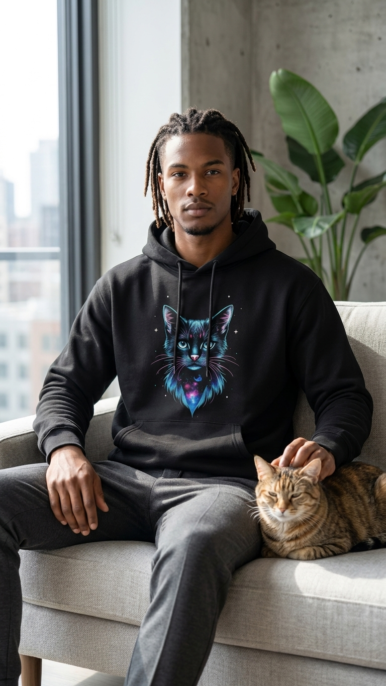 Cosmic Cat Oversized Hoodie