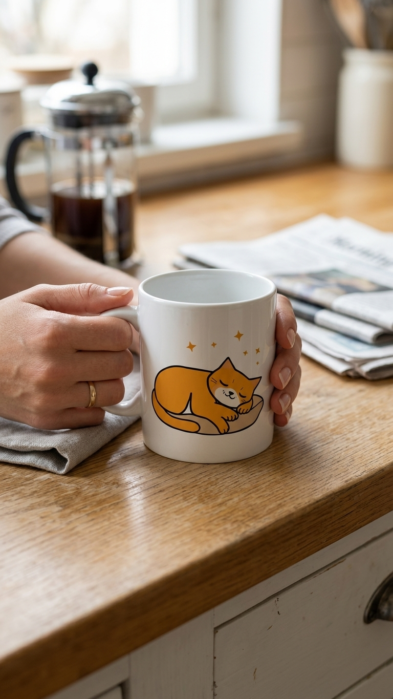 Lazy Cat Ceramic Mug