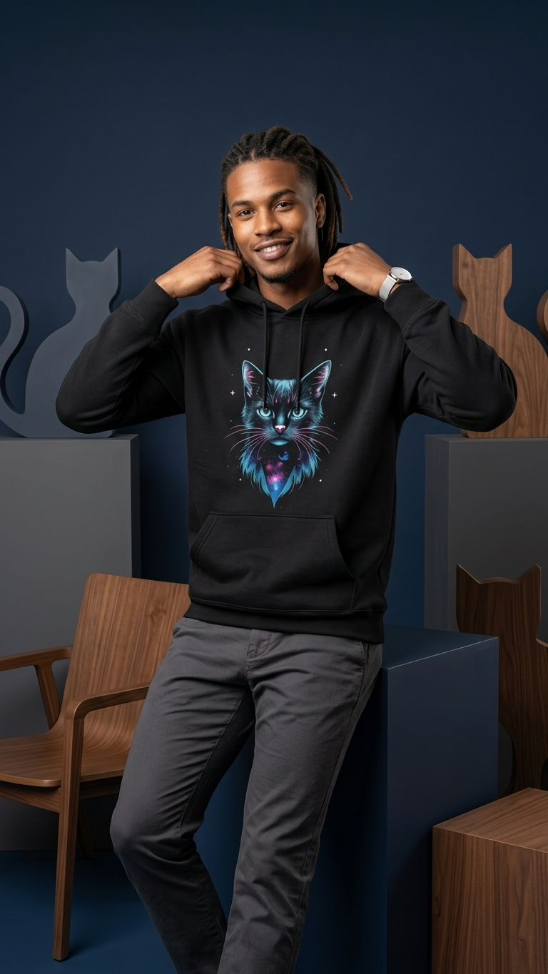 Cosmic Cat Oversized Hoodie